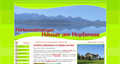 Desktop Screenshot of fewo-hauser-hopfensee.de